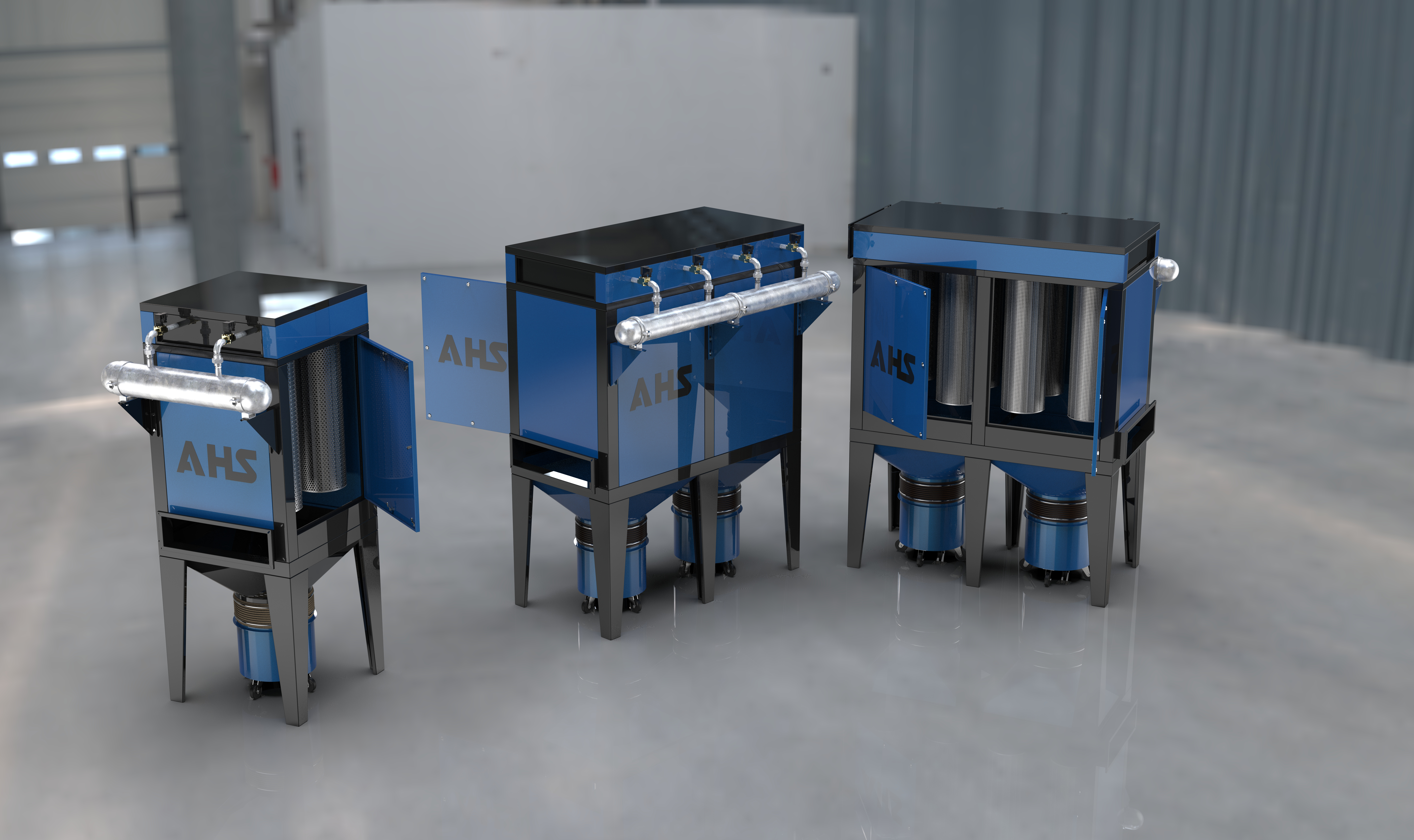 AHS AJP Serisi tüm bileşenlerini, otomasyon sistemini ve yazılımını bünyesinde barındıran bir merkezi jet pulse filtre ünitesidir.

