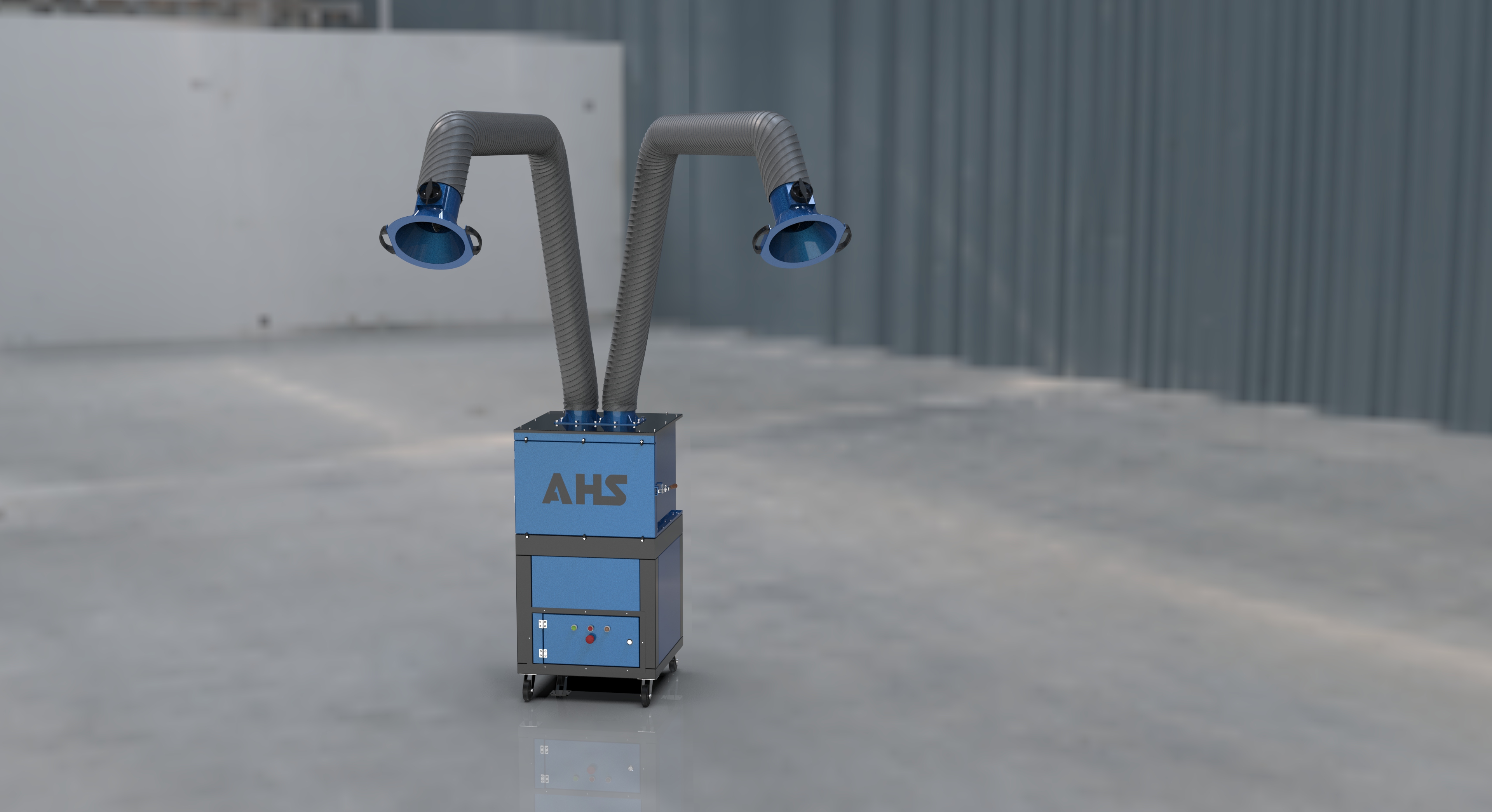 AHS ATK Serisi tüm bileşenlerini, otomasyon sistemini ve yazılımını bünyesinde barındıran kullan at tip filtreli bir mobil duman emiş ünitesidir.